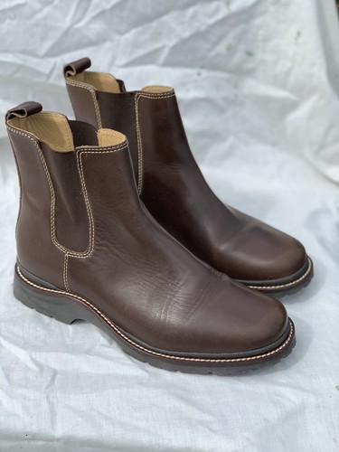 Bean brown leather chelsea - brown,