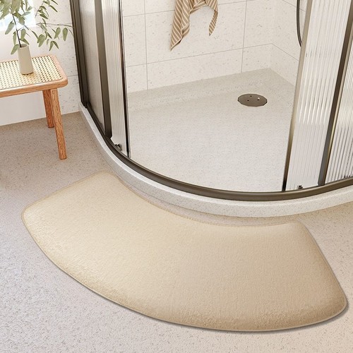 Bathroom absorbent mat curved - bathroom,