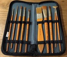Daler Rowney 10-Piece Brush Set with Zip Case — Very Good, Used Once