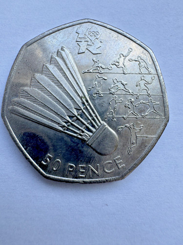 Olympic 50p coin badminton - 50p,