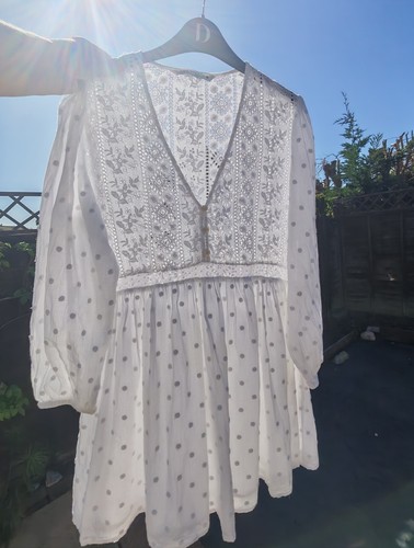 Zara white broderie - zara,