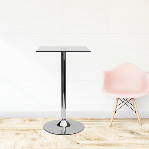 Square clear glass table - square,