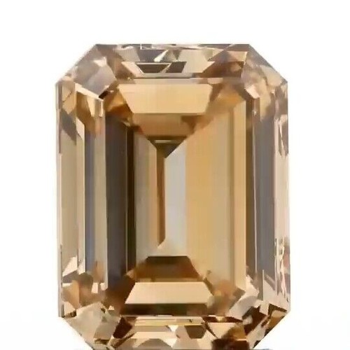 Emerald cut brown - ct,