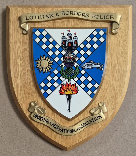 Wooden shield lothian and - lothian,