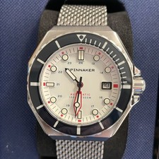 Spinnaker Dumas Automatic Men's Watch White Dial SS Mesh 300M Diver new boxed
