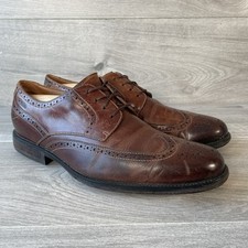 Clarks Smart Shoes Mens Brown UK Size 9 Active Air Leather Brogues Formal