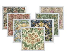 William Morris Framed Print, Shadow Box Frame, Canvas texture, Vintage Wall Art