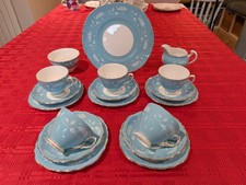 vintage blue Colclough acorns