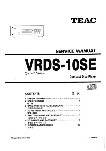 Service manual for teac - service,