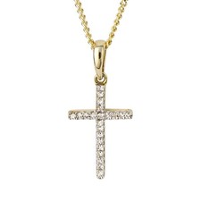 Diamond Cross Pendant 9ct