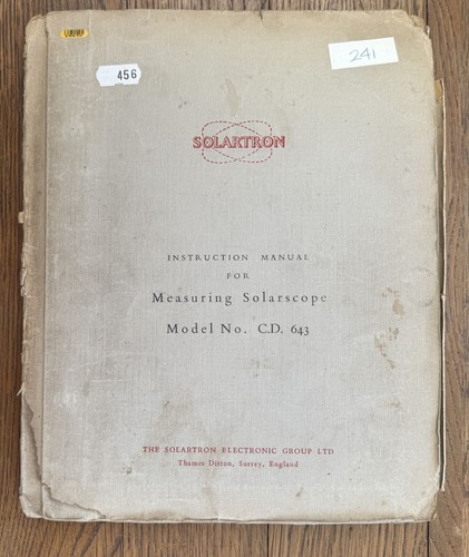 Solartron cd643 solarscope - solartron,