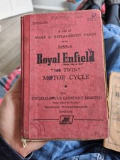 Royal Enfield 1955 - 1956 500 Twin Spare And Replacement Parts Book