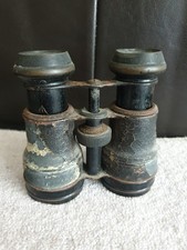 Vintage Army and Navy Field Binoculars Made In England Leather Wrapping