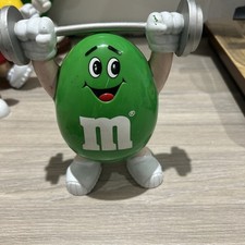 RARE VINTAGE  1991 M&M's Peanut Dispenser Summer Olympic's Weight Lift