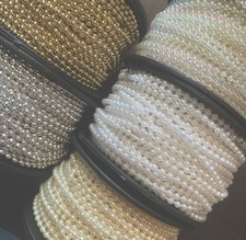 Pearl Bead Trim 3mm Beading Trimits Decorative String Beads Per Metre 6 Colours