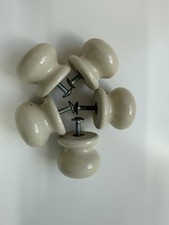Set Of 5 Vintage Porcelain Knobs