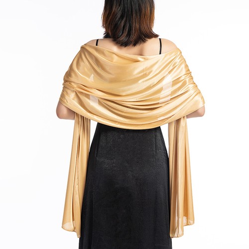 Womens satin wrap shawl - womens, scarf