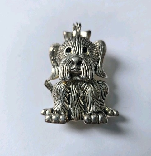 Silver tone yorkshire terrier - tone,