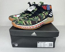 Adidas Dame 4 Bape ‘ A Bathing Ape Green Camo ‘ - Size 13 - AP9974 DS