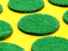 FELT PADS mixed 13mm & 20mm self adhesive green round ornament sticky pad (496)