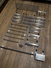 Complete IKEA Grundtal rack system - spice racks, shelf, hooks, rails, shelves