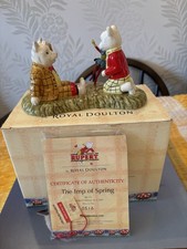 Royal Doulton Rupert Bear ~ Rupert & The Imp Of Spring #516 Boxed & Certificate