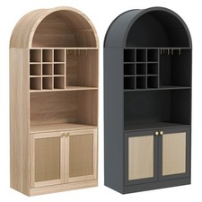 New 71"Arched Bar Cabinet Home