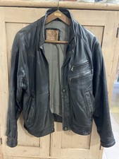 Ciro Citterio Men's Vintage Leather Bomber Jacket, Size Small