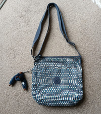 Navy, Teal And Ivory Kipling Bag with MATT MONKEY