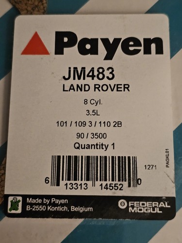 Payne rocker cover gasket