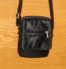 TEXIER French UNISEX Black Zipped Top Cross Body Bag