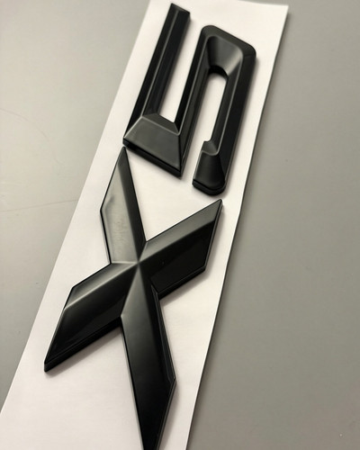 Gloss black badge letters - badge,