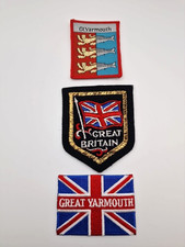 job Lot Vintage Great Yarmouth & Great Britain Cloth Patches (Sew-On)