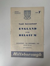 England v Belgium Youth International. Bobby Moore Home Debut In England Colours