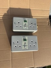 2 X Used Greenbrook M22M SafetySure Passive AC RCD DP Metal Clad Sockets TT325