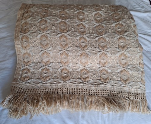 Vintage chenille wheat oatmeal - vintage,