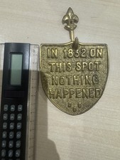 Antique Brass Fun Plaque Sign