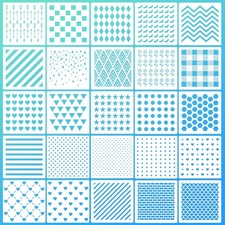 25 Pcs Cookie Stencils for