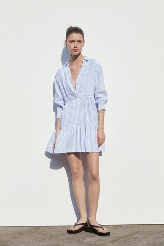 Zara blue white - blue/white, striped