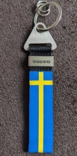 Volvo Swedish Flag Canvas Keyring New C30 V40 V60 XC60 XC90 S60 V90 S90 XC70 S90