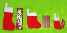 KNITTING PATTERN - Christmas Trio of Stockings - hold choc bar, gift card, sweet