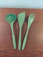 Vintage Rosti Mepal Melamine, UTENSILS X3, Denmark Lime Green
