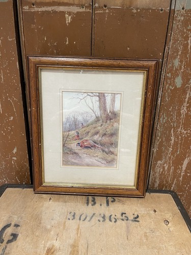 Framed print pheasants - framed,