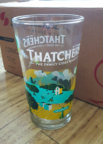 Thatchers cider pint glass - cider,