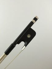 CARBON FIBER VIOLA BOW, TOP QUALITY, REAL HORSE HAIR EBONY FROG, SHIPS FROM U.K.