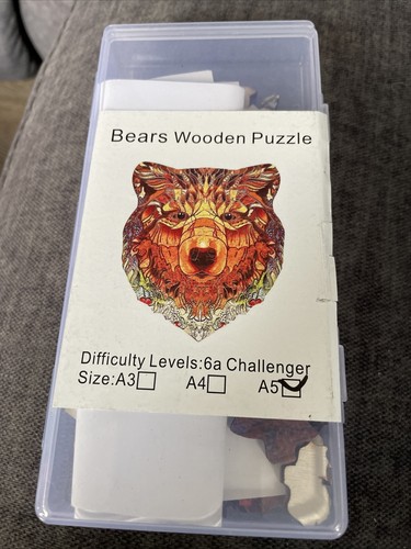 New wooden bear puzzle - puzzle, a5