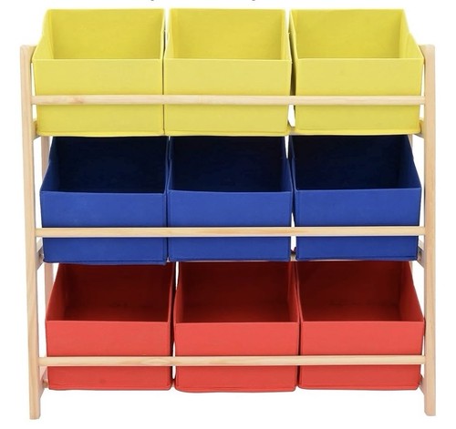 Tier wooden toy storage - 3-tier,
