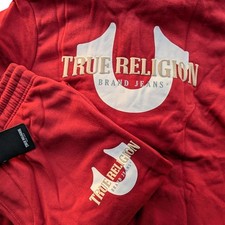 True Religion 2PC Sweatsuit Mens Size XL Fleece Tracksuit Christmas Gift Set NWT