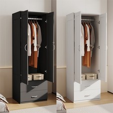 Wooden 2 Door Wardrobe with 2