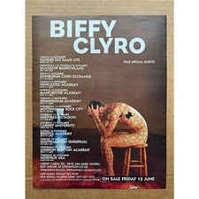 BIFFY CLYRO NOVEMBER 2007 UK TOUR POSTER SIZED original music press advert from 